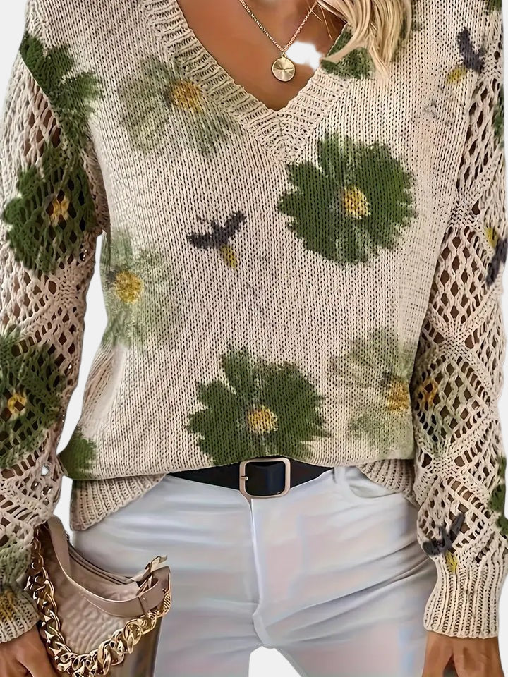 Elara™ | Floral Elegance Cardigan