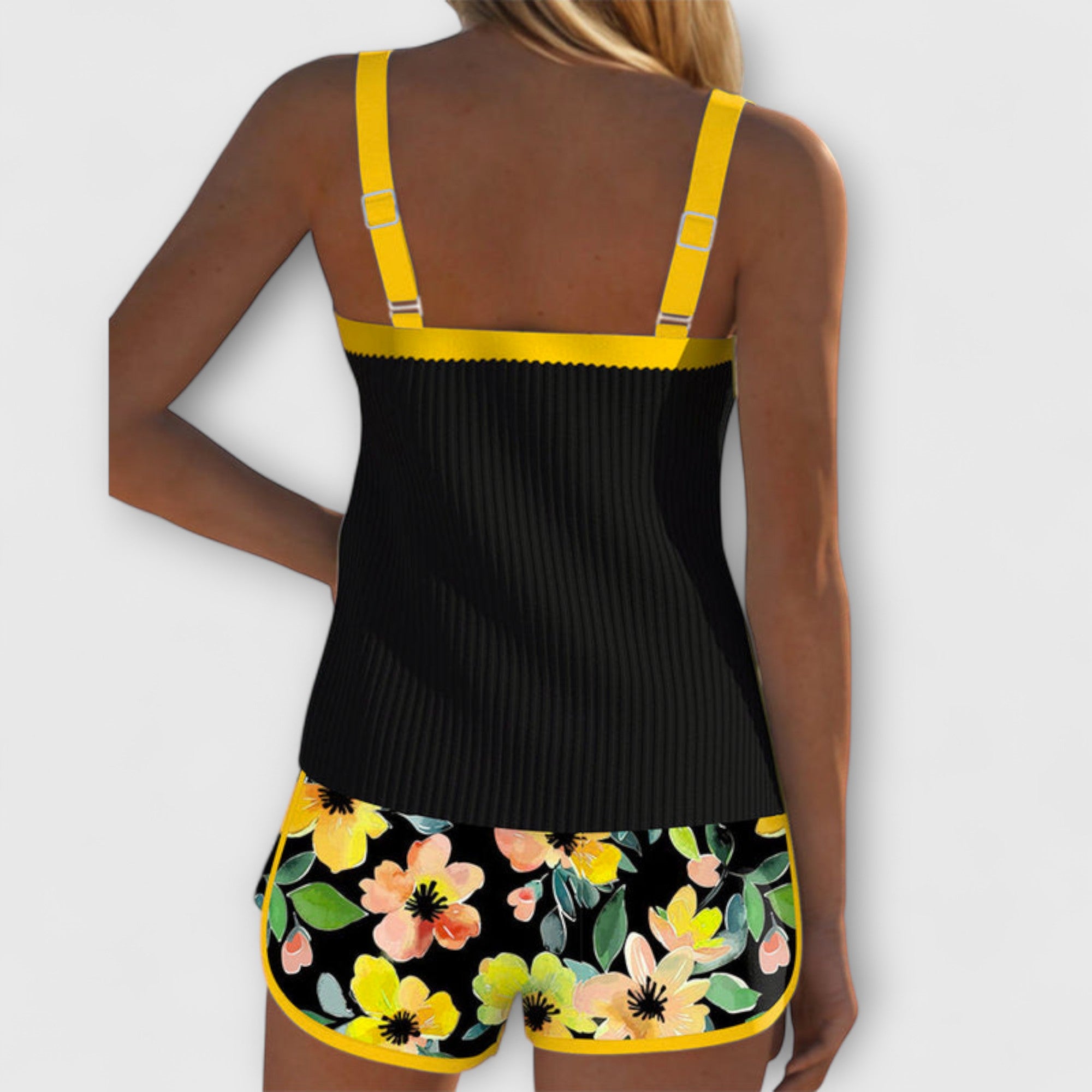 Elara™ | Floral Tie-Back Bikini Set