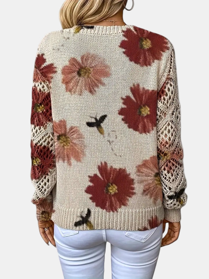 Elara™ | Floral Elegance Cardigan