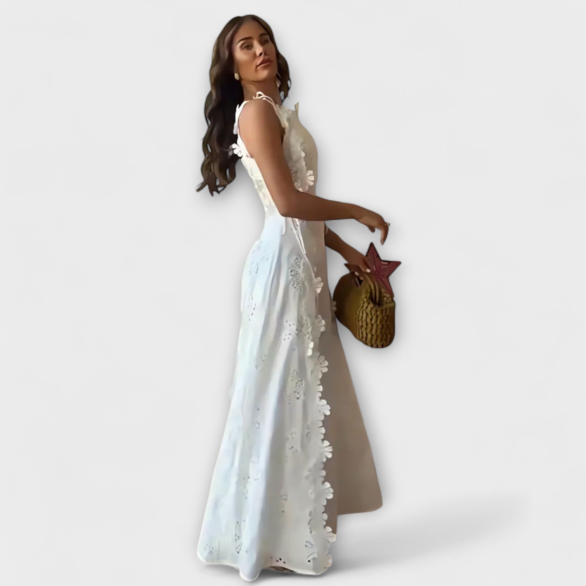 Elara™ | Lace Floral Maxi Dress