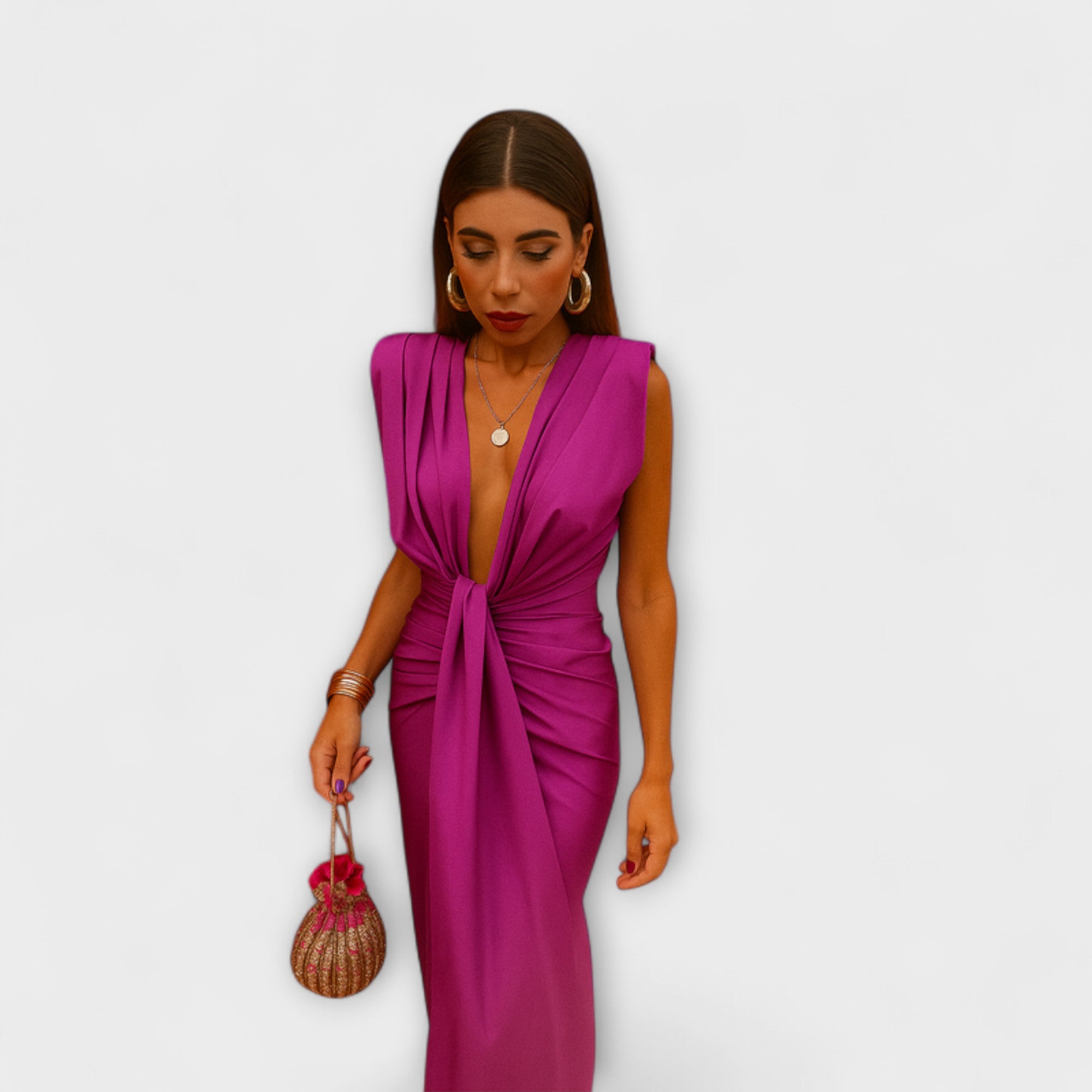 Elara™ | Pleated Maxi Dress