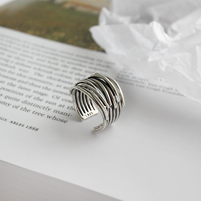 Elara™ | Layered Silver Ring