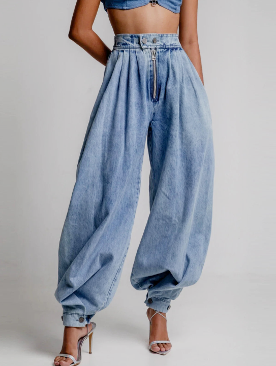 Elara™ | High Waist Balloon Jeans