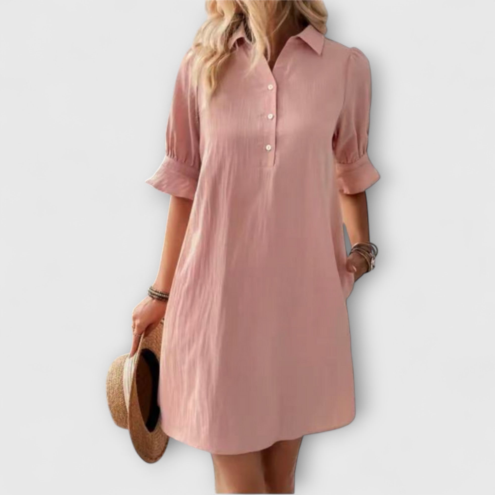Elara™ | Button Down Shirt Dress Chic