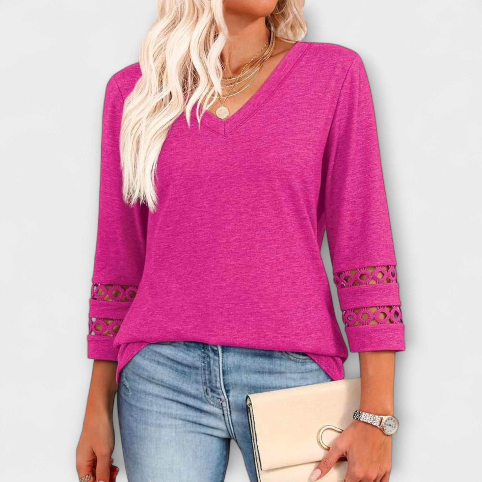 Elara™ | Chic V-Neck Summer Top