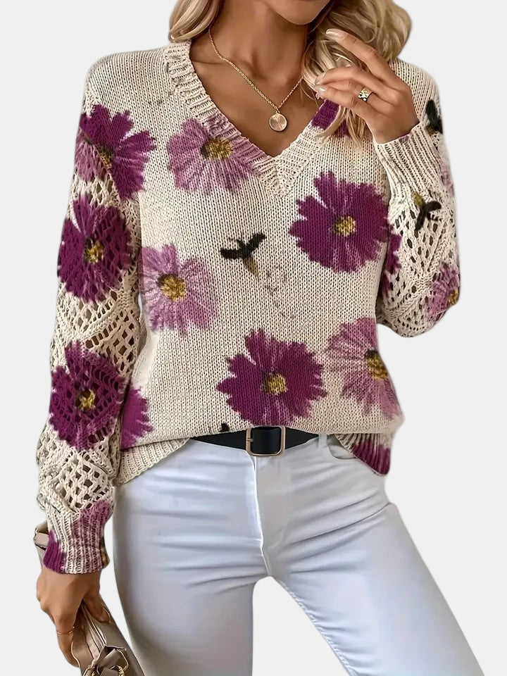 Elara™ | Floral Elegance Cardigan