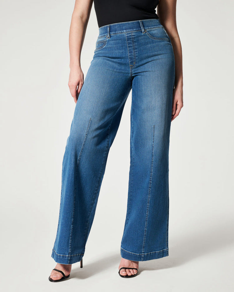 Elara™ | Palazzo Denim Pants