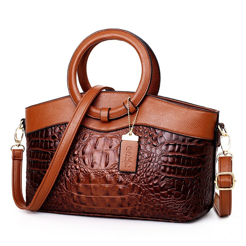 Elara™ | Crocodile Pattern Handbag