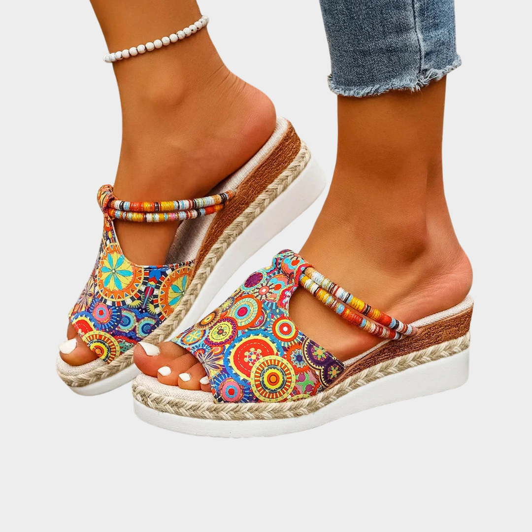Elara™ | Colorful Wedge Sandals