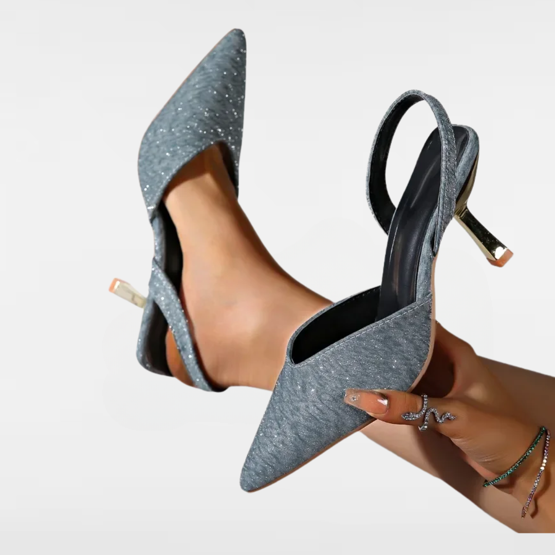 Elara™ | Shimmer Slingback Heel