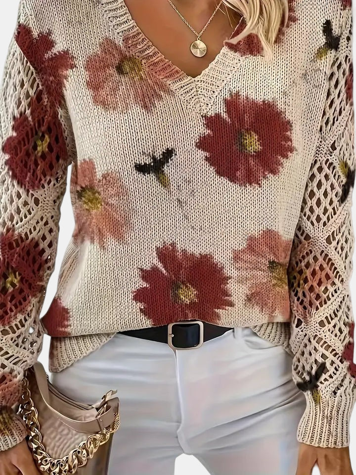 Elara™ | Floral Elegance Cardigan