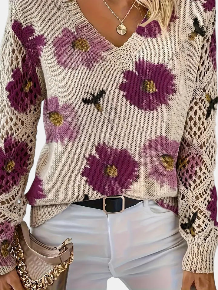 Elara™ | Floral Elegance Cardigan