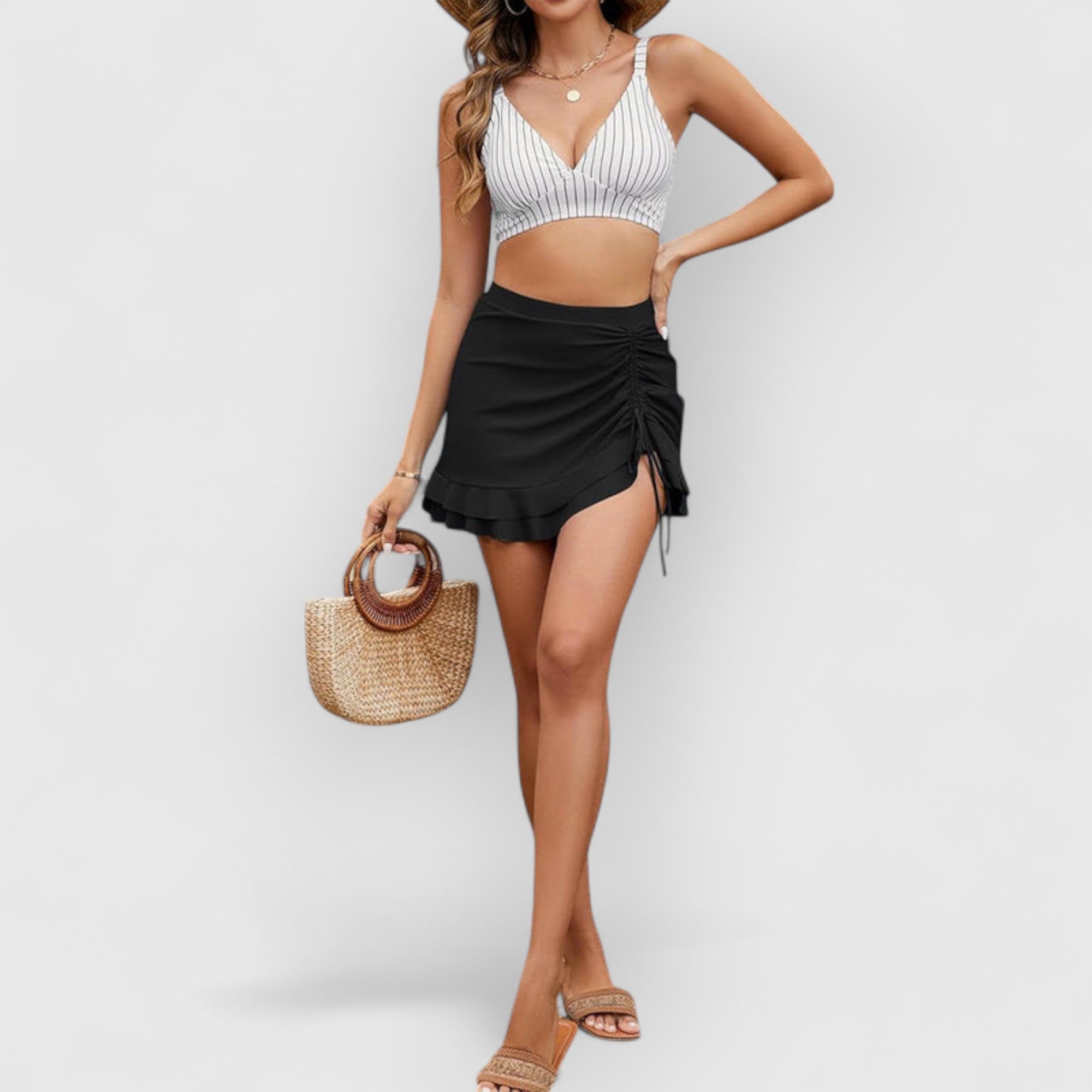 Elara™ | Checkered Strap Bikini