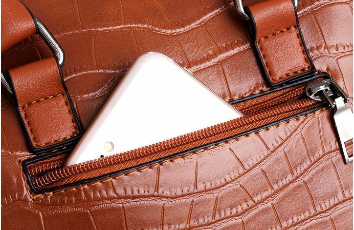 Elara™ | Crocodile Pattern Bag Set