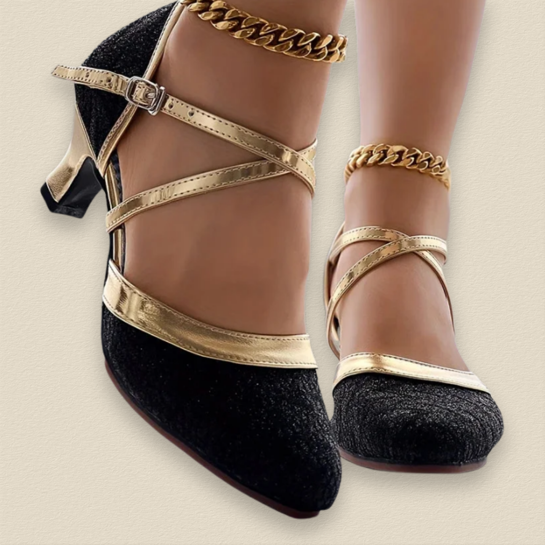 Elara™ | Double Strap Heeled Shoes