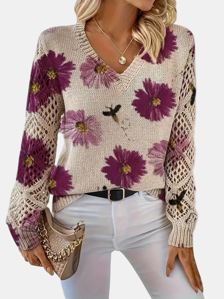 Elara™ | Floral Elegance Cardigan