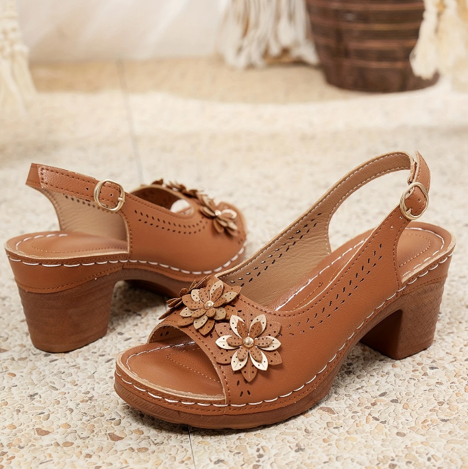 Elara™ | Chunky Heel Sandals