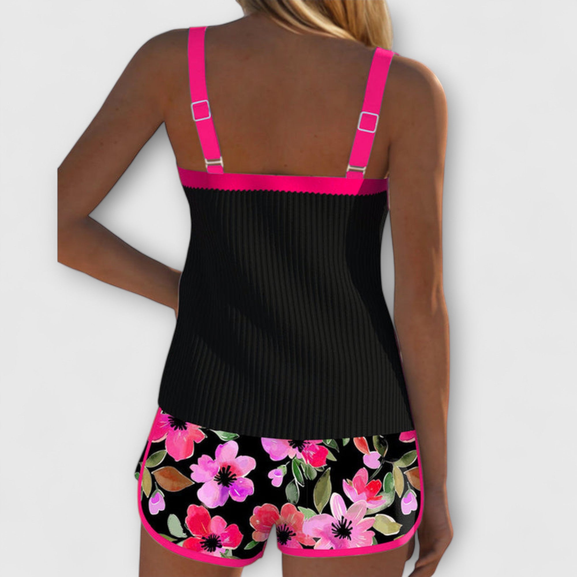 Elara™ | Floral Tie-Back Bikini Set
