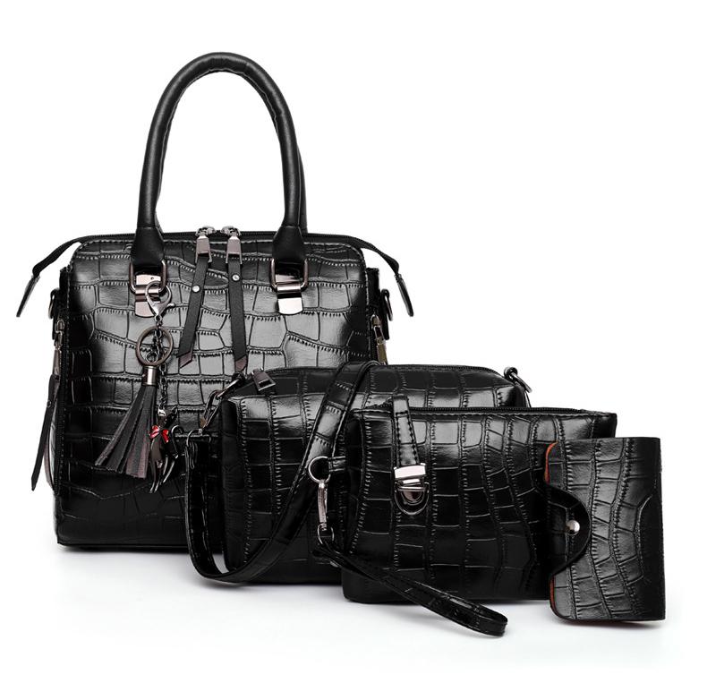 Elara™ | Crocodile Pattern Bag Set
