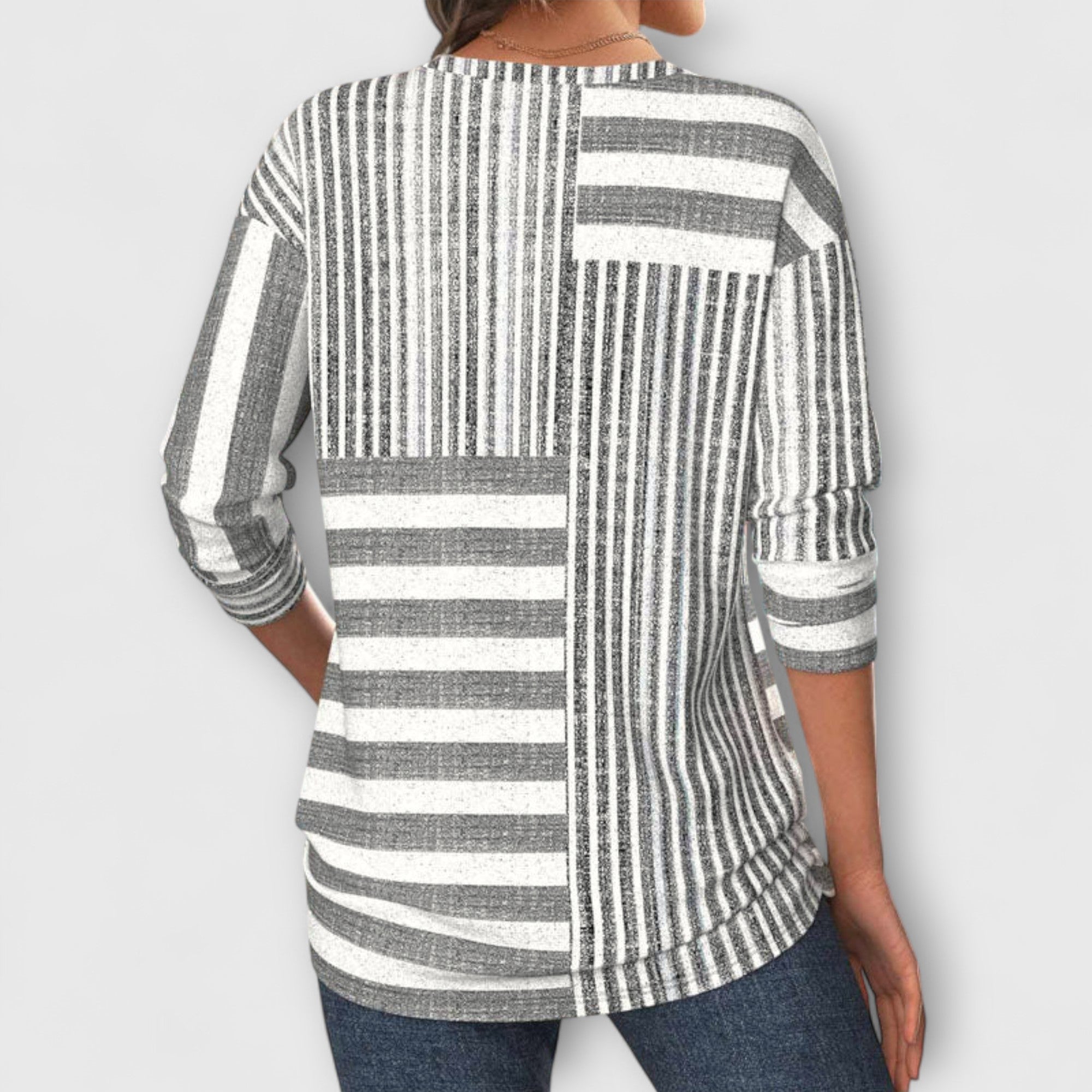 Elara™ | Striped Comfort Blouse