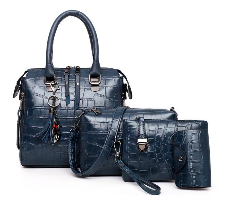 Elara™ | Crocodile Pattern Bag Set