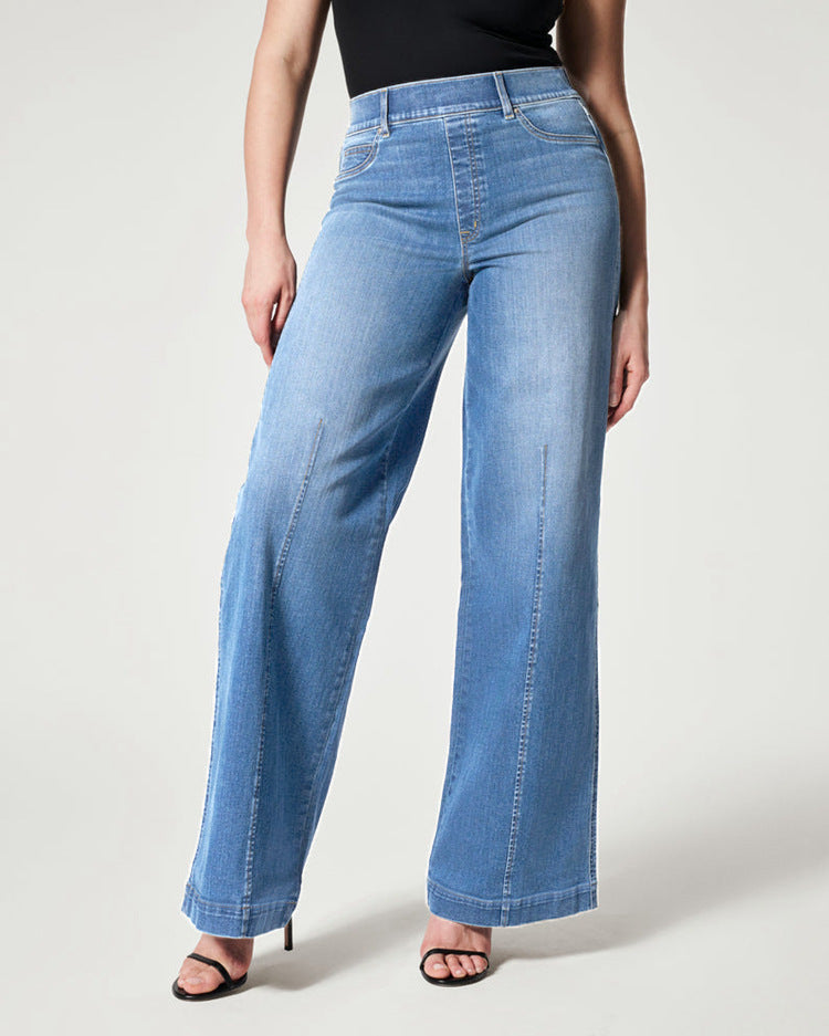 Elara™ | Palazzo Denim Pants