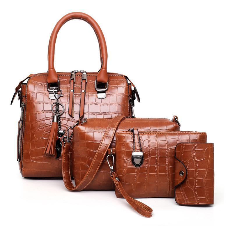 Elara™ | Crocodile Pattern Bag Set