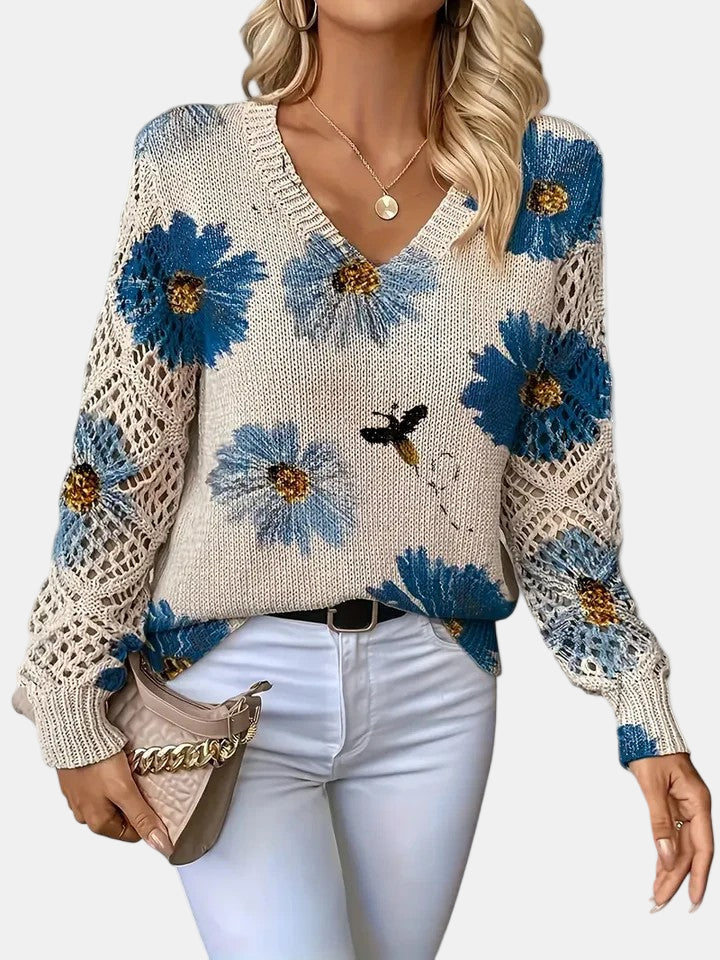 Elara™ | Floral Elegance Cardigan