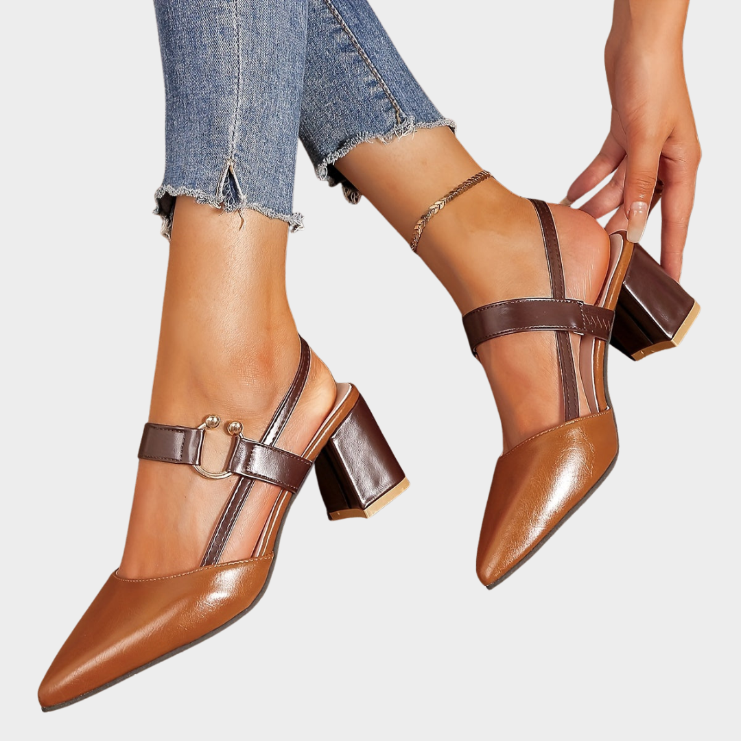 Elara™ | Pointed-Toe Block Heels