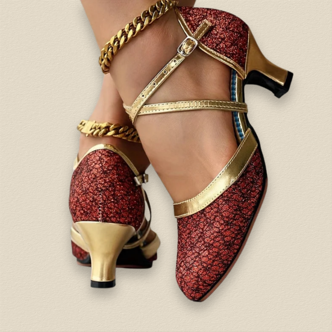 Elara™ | Double Strap Heeled Shoes