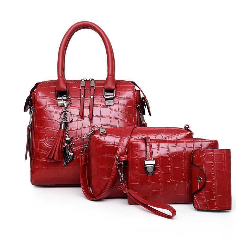 Elara™ | Crocodile Pattern Bag Set