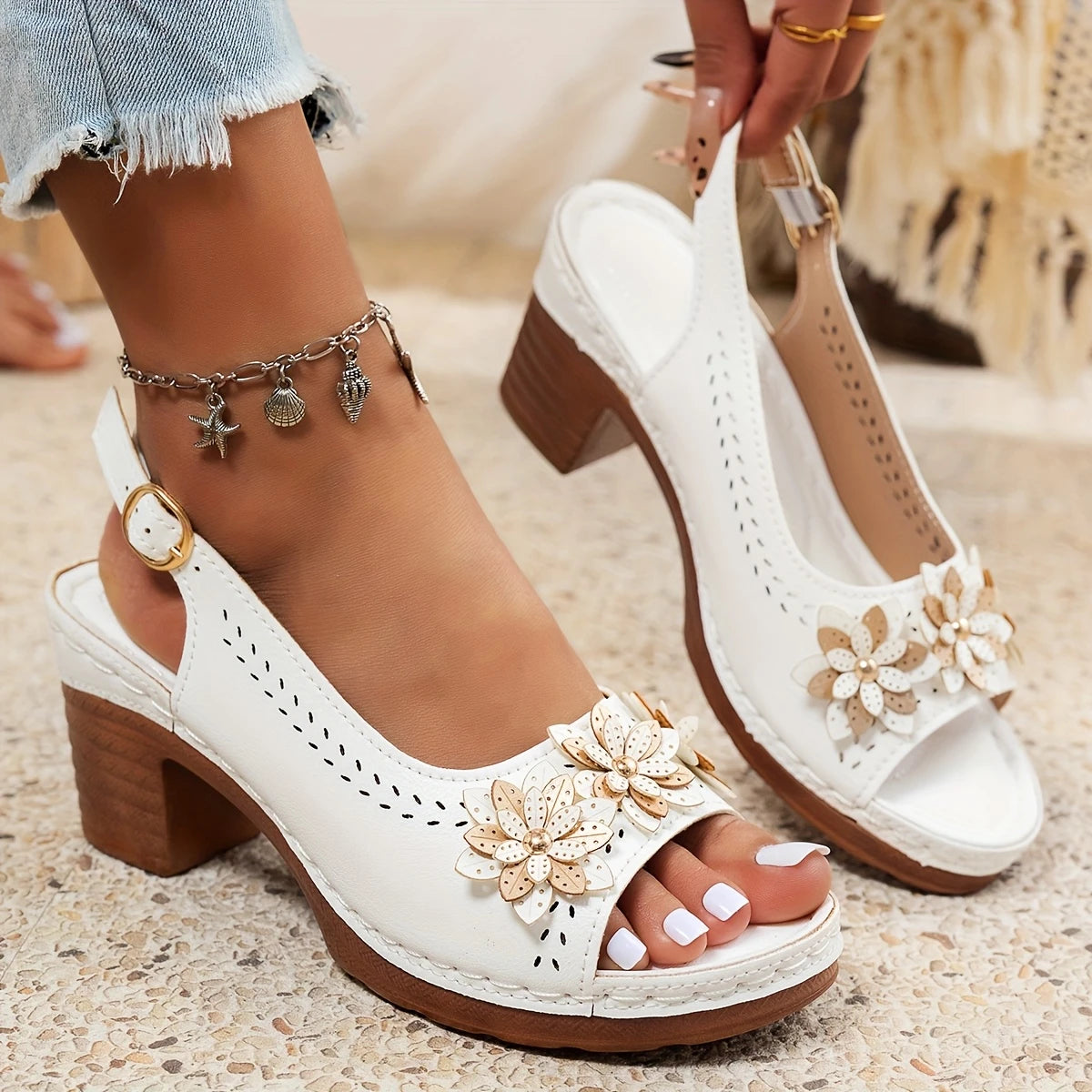 Elara™ | Chunky Heel Sandals