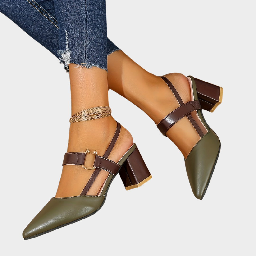 Elara™ | Pointed-Toe Block Heels