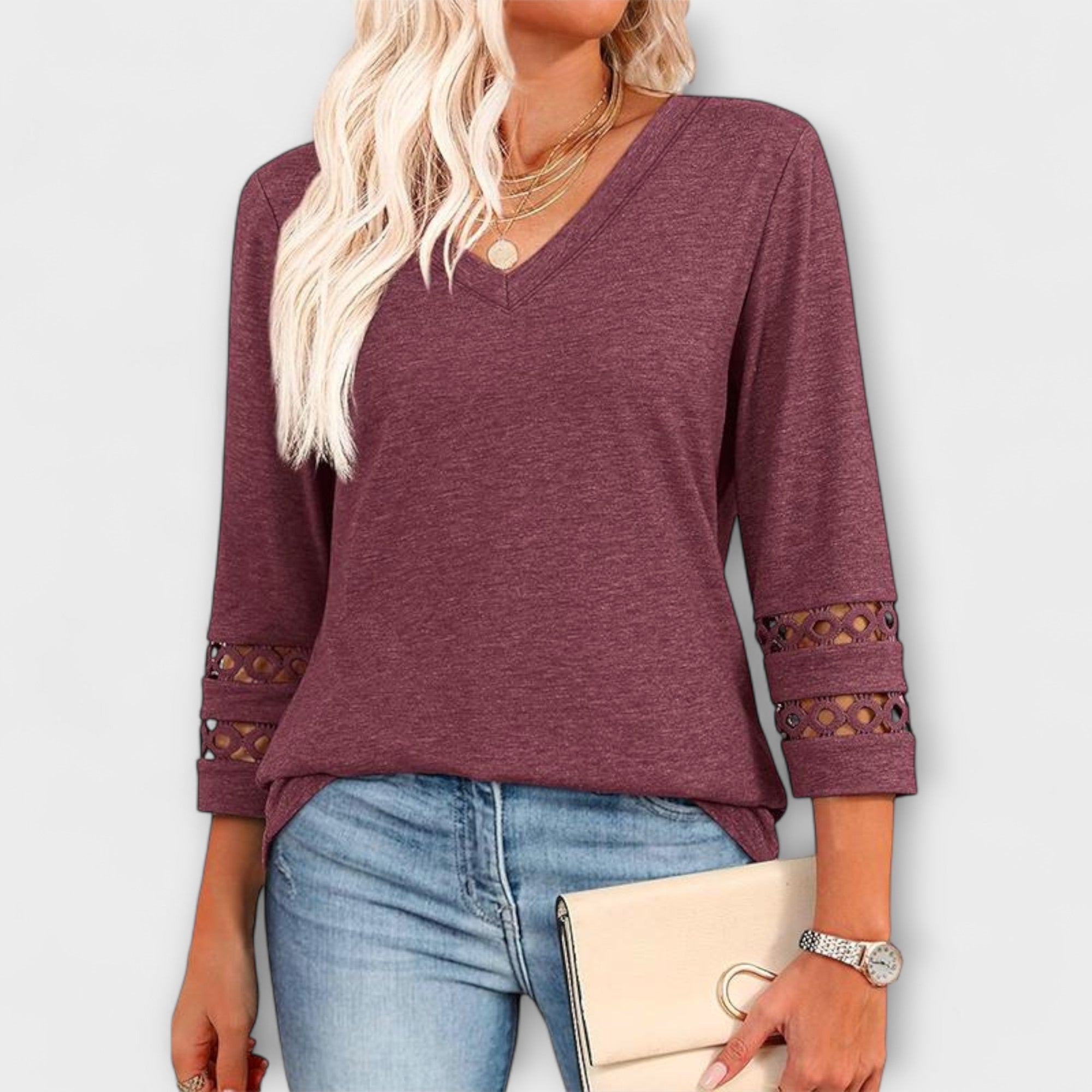 Elara™ | Chic V-Neck Summer Top