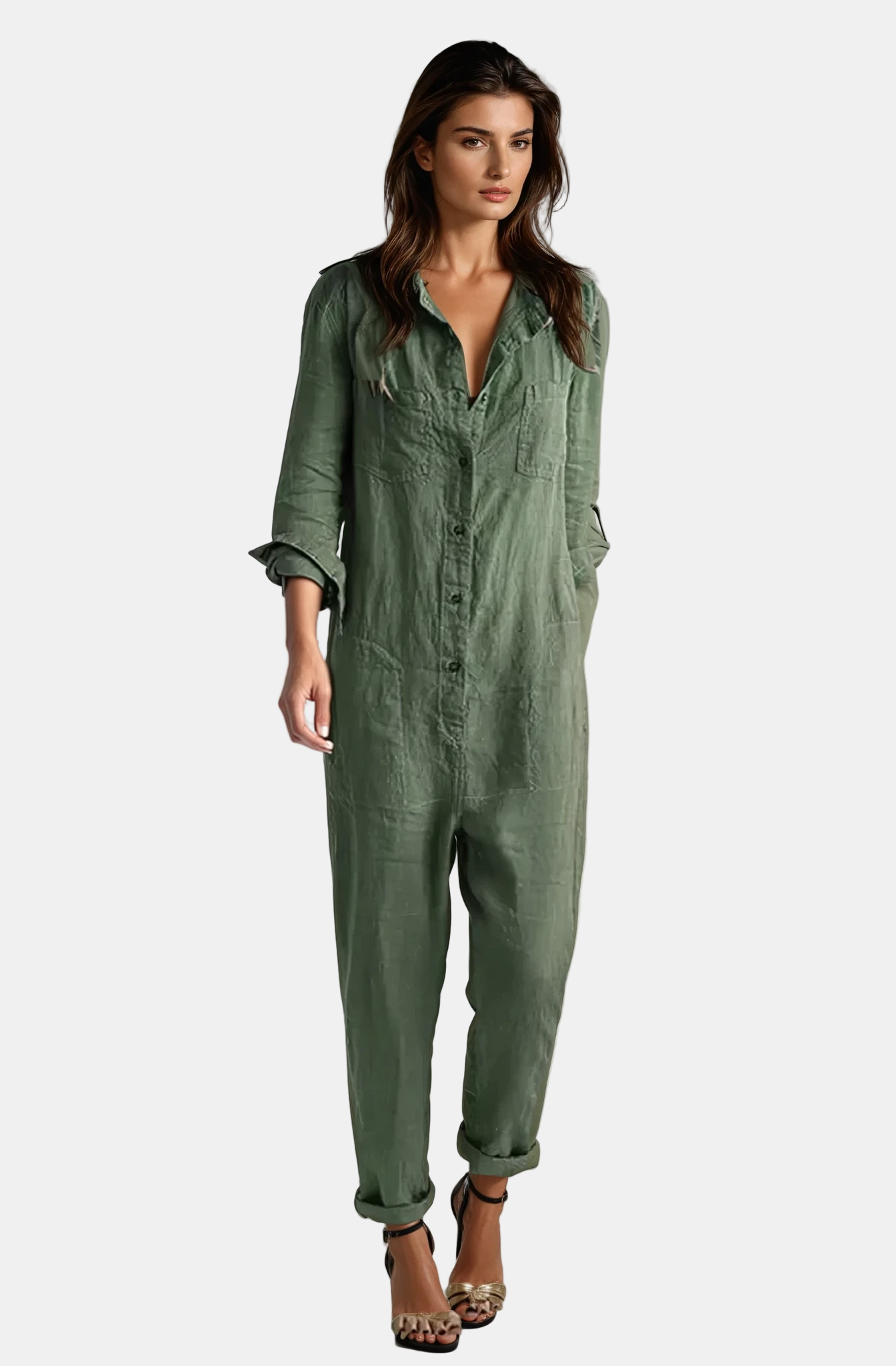 Elara™ | Cotton Long Jumpsuit