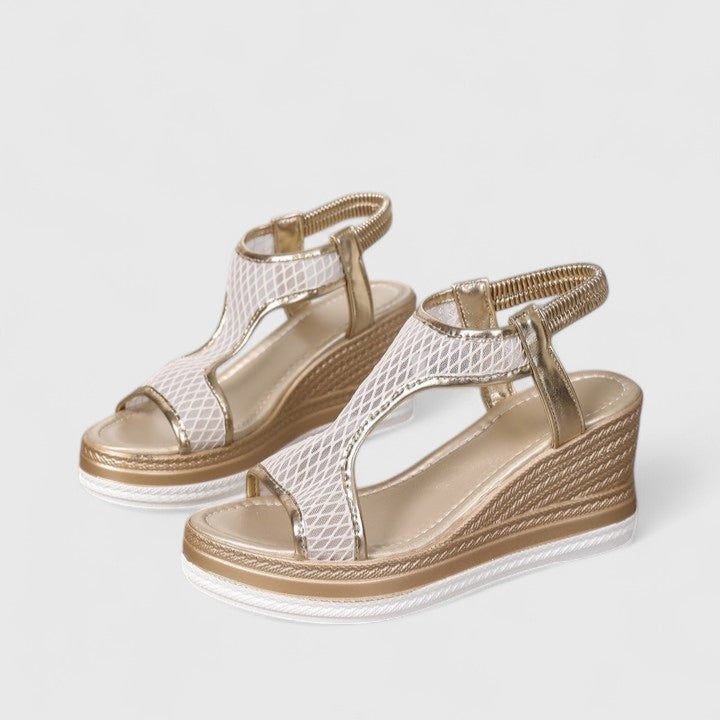 Elara™ | T-Strap Wedge Heels