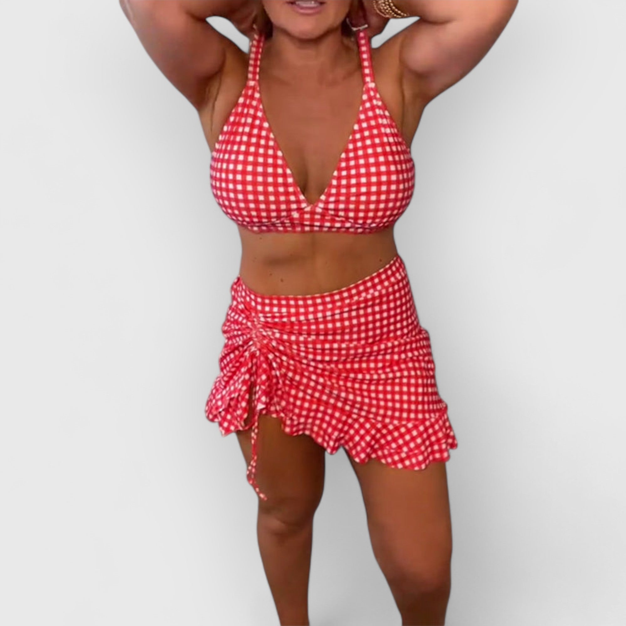 Elara™ | Checkered Strap Bikini