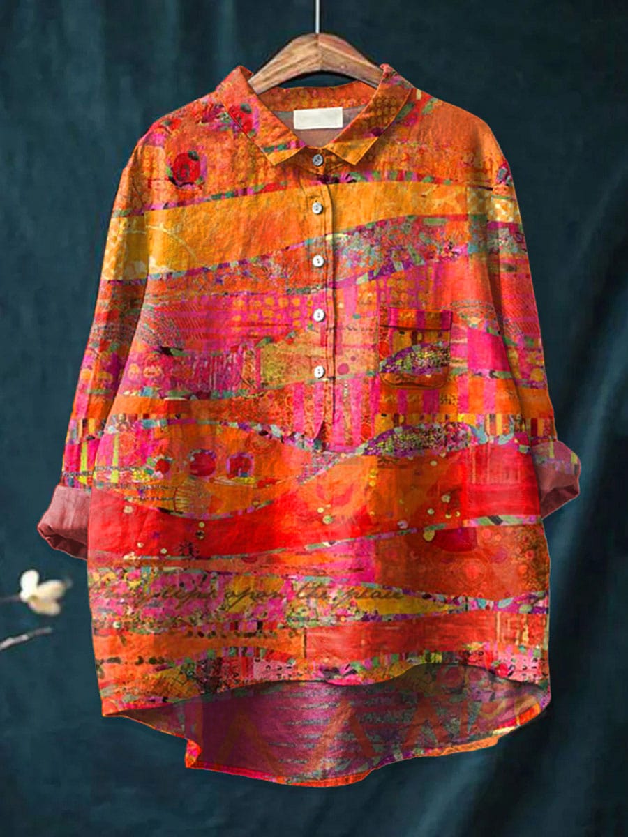 Elara™ | Geometric Print Blouse