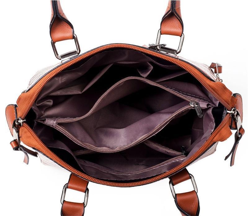 Elara™ | Crocodile Pattern Bag Set