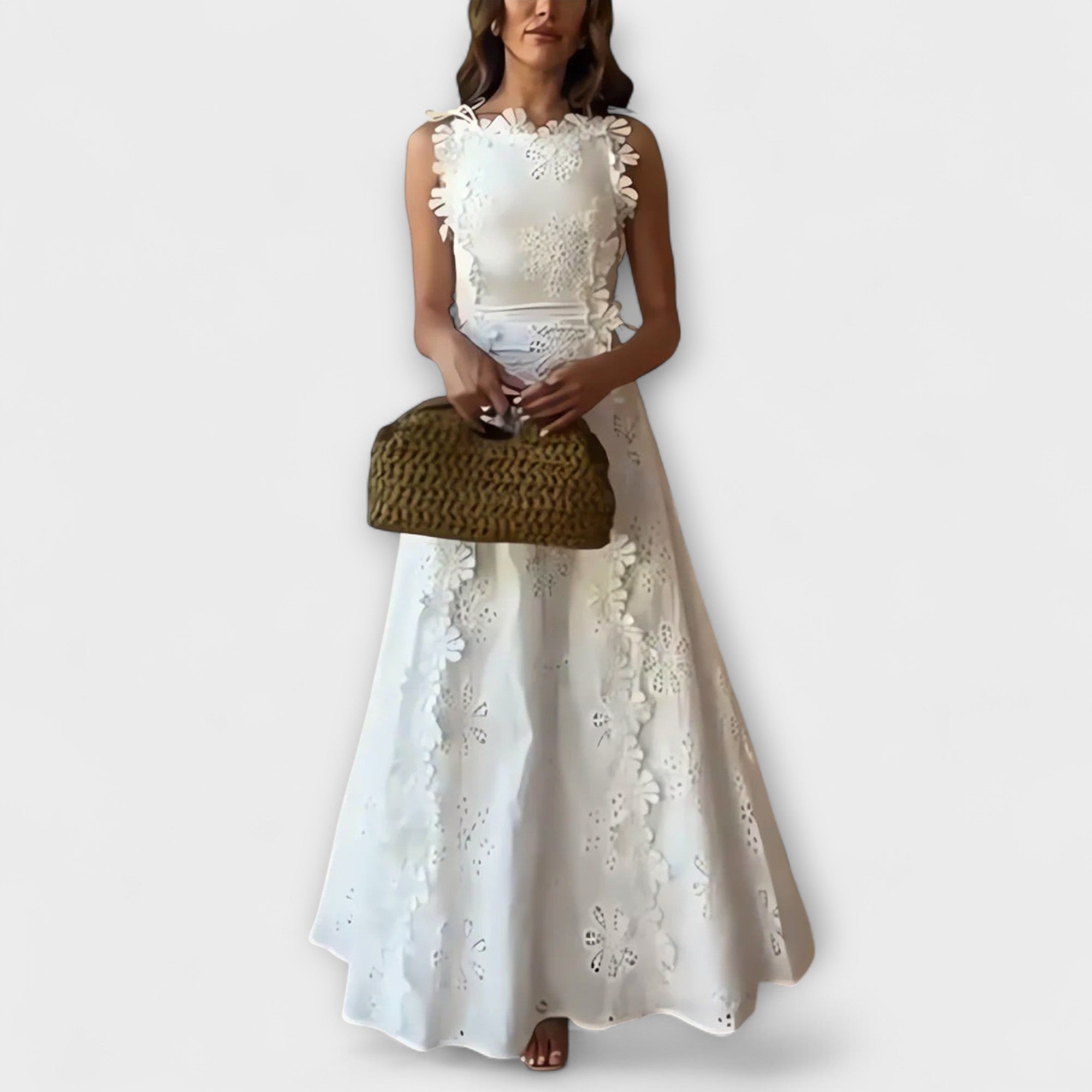Elara™ | Lace Floral Maxi Dress