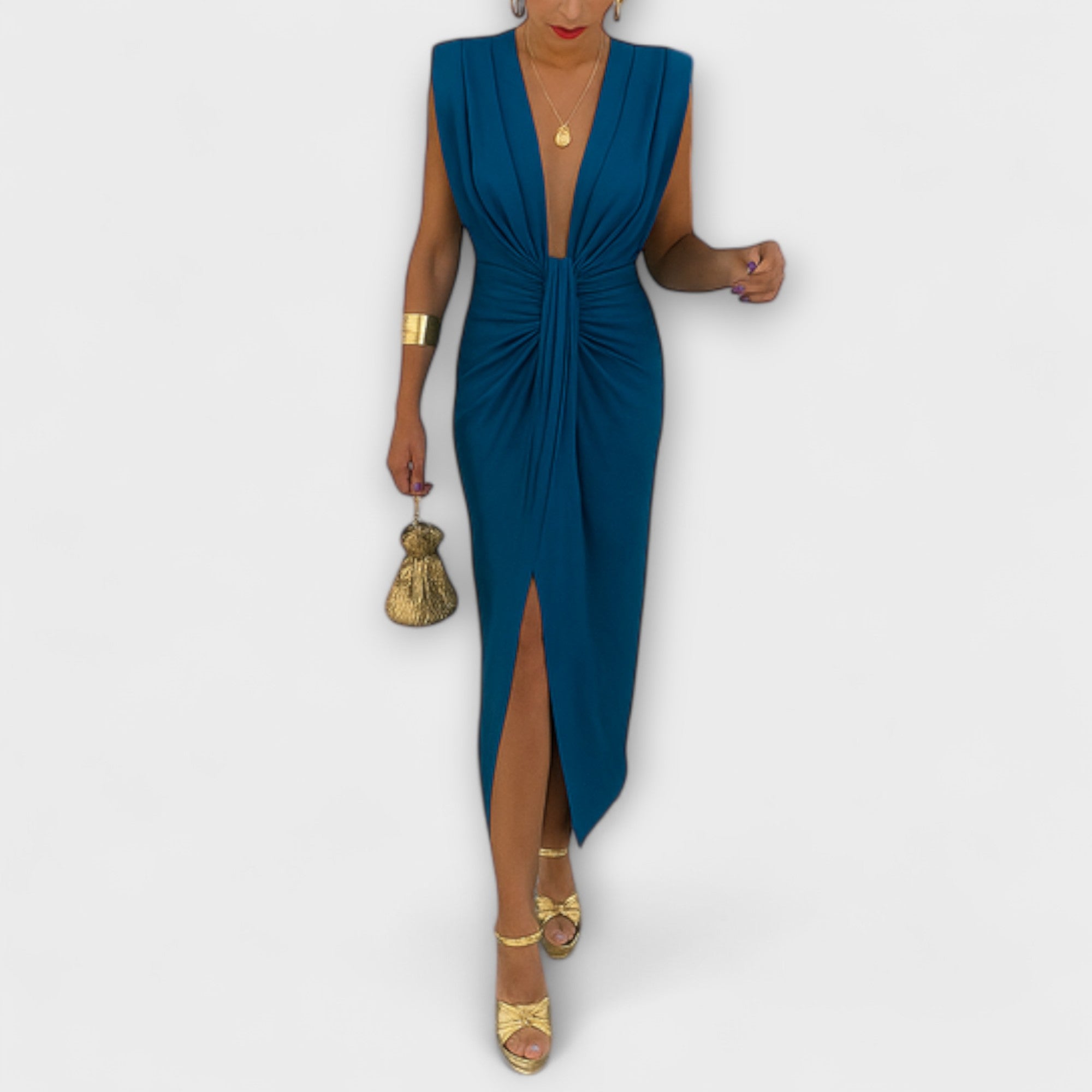 Elara™ | Pleated Maxi Dress