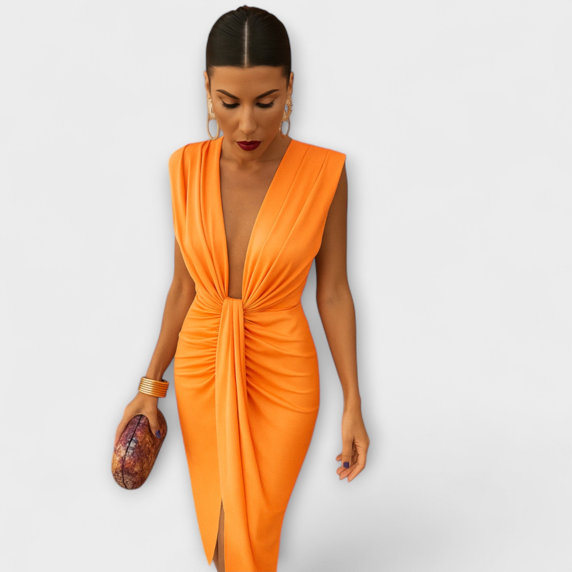 Elara™ | Pleated Maxi Dress