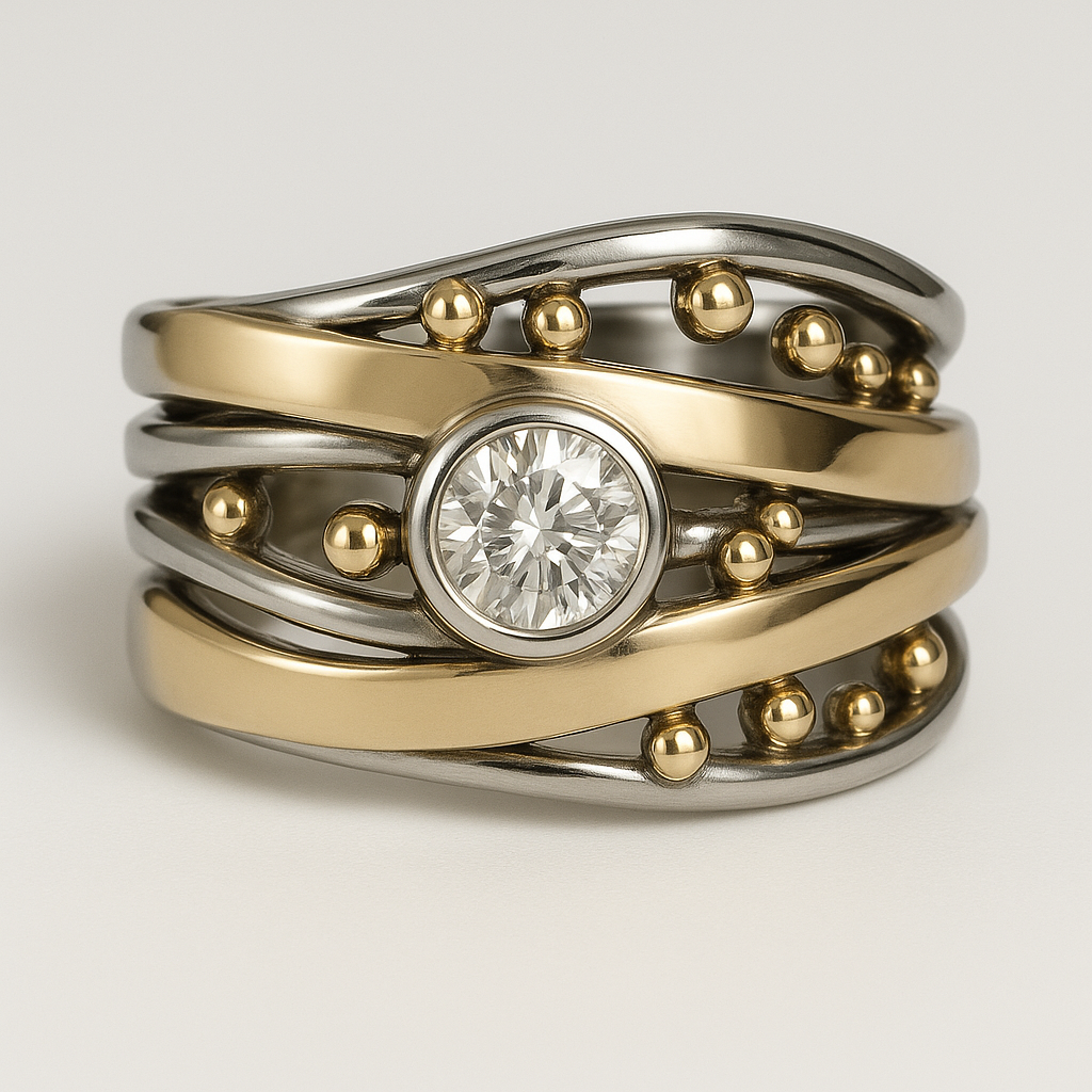 Elara™ | Gold Inlaid Ring