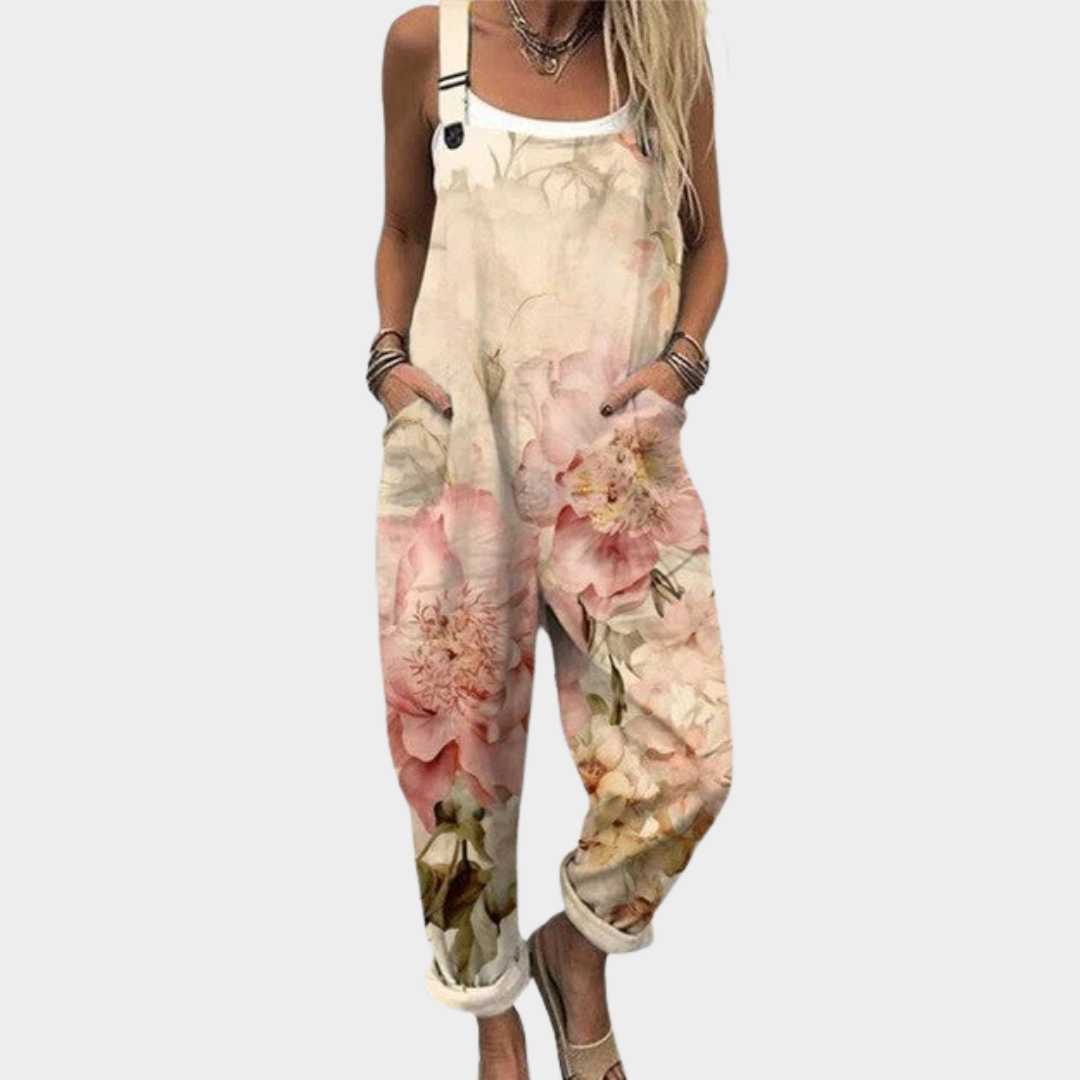 Elara™ | Vintage Floral Jumpsuit