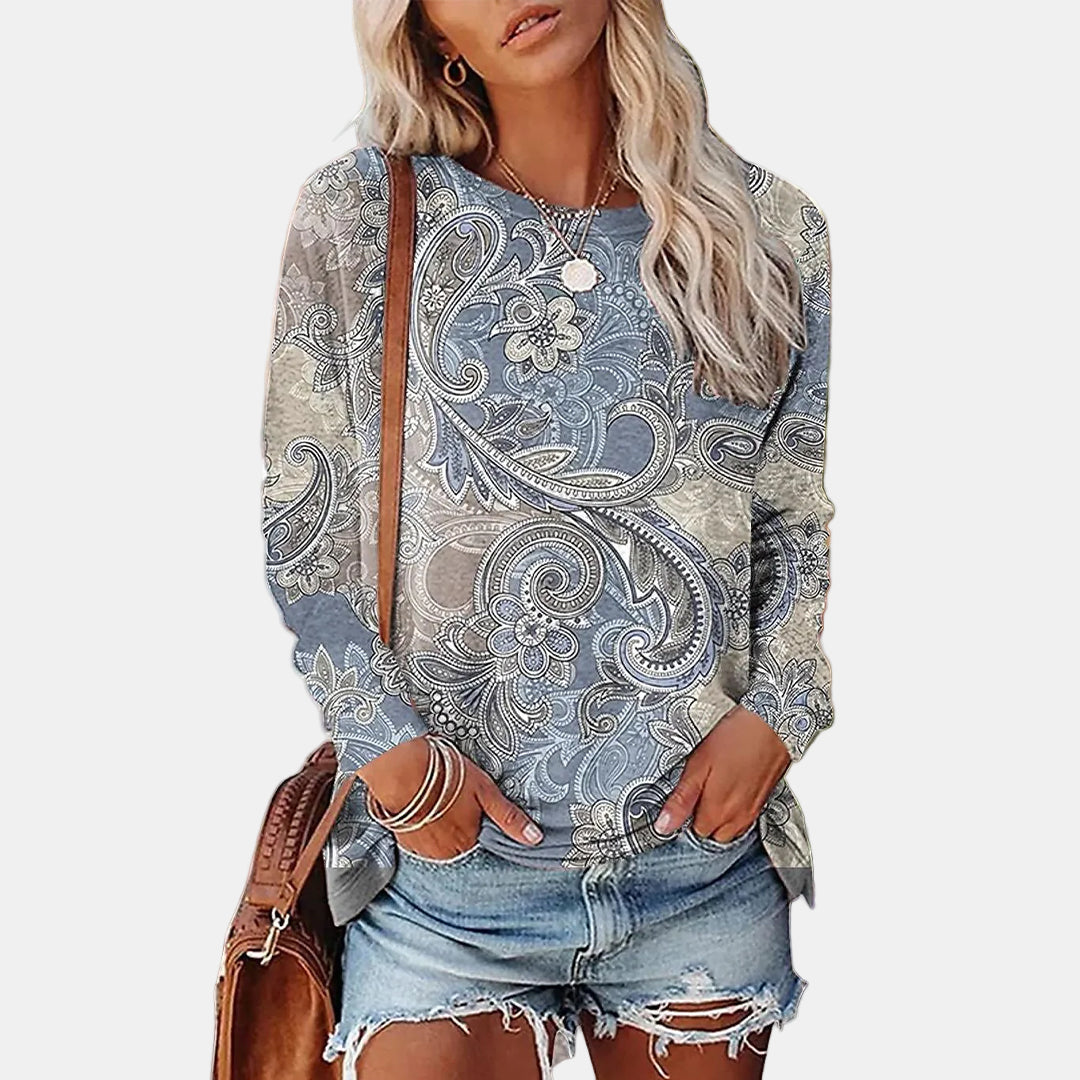 Elara™ | Printed Pullover Sweater