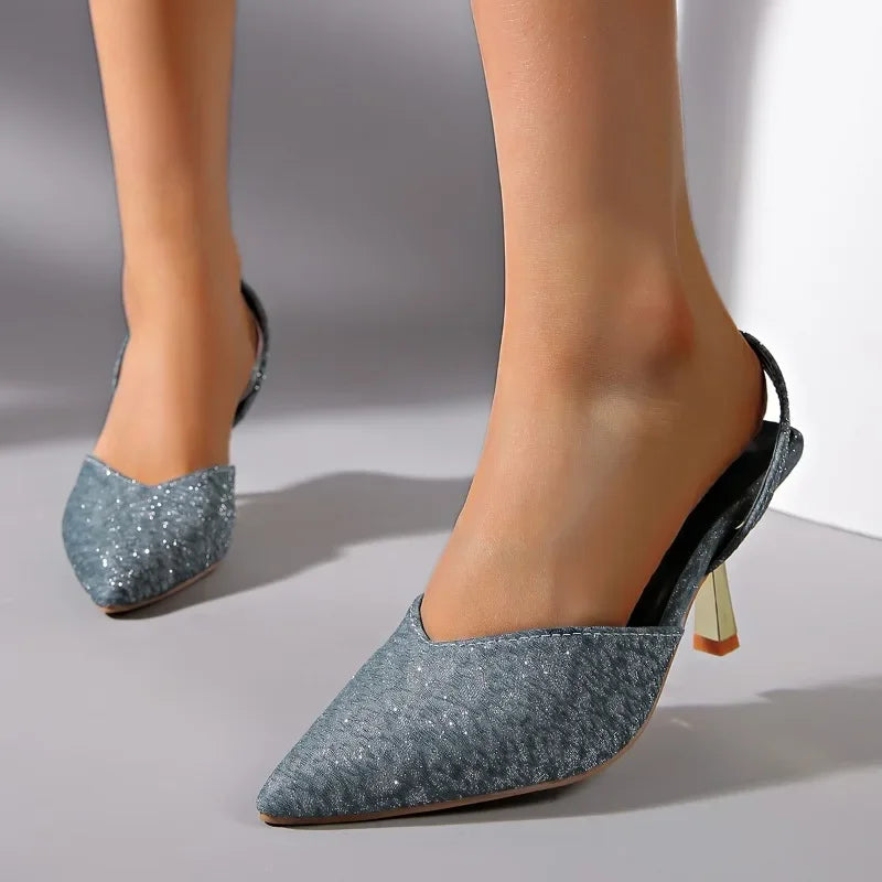 Elara™ | Shimmer Slingback Heel