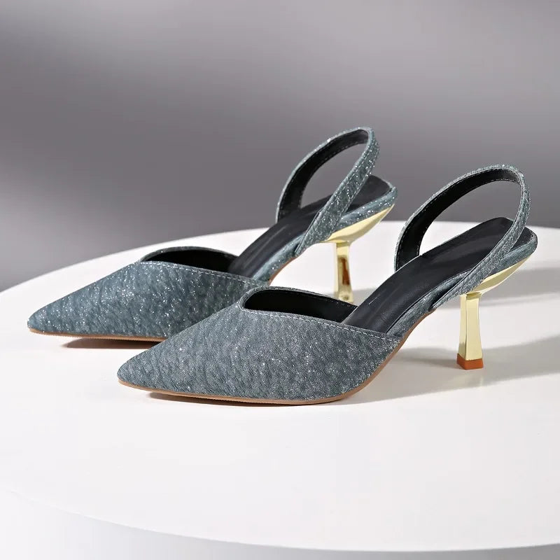 Elara™ | Shimmer Slingback Heel