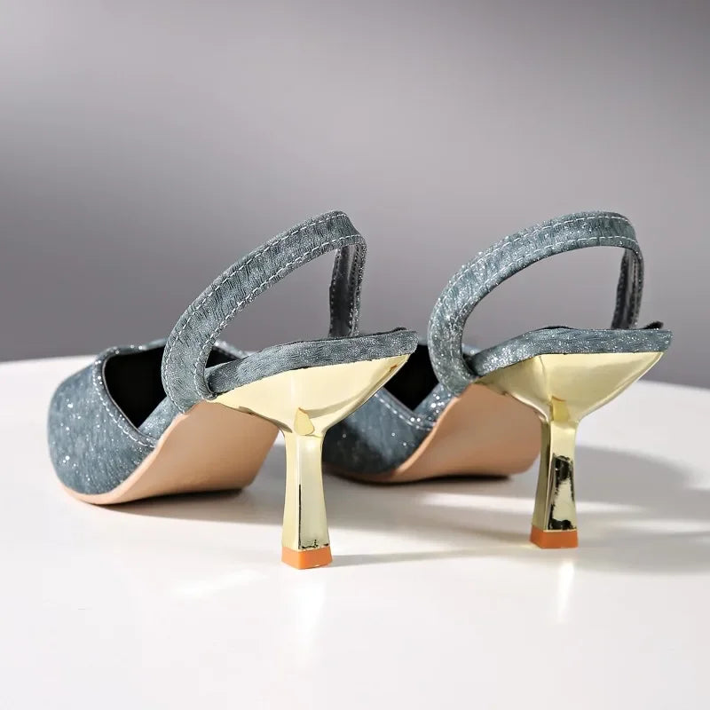 Elara™ | Shimmer Slingback Heel