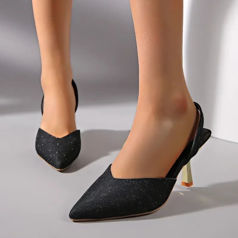 Elara™ | Shimmer Slingback Heel