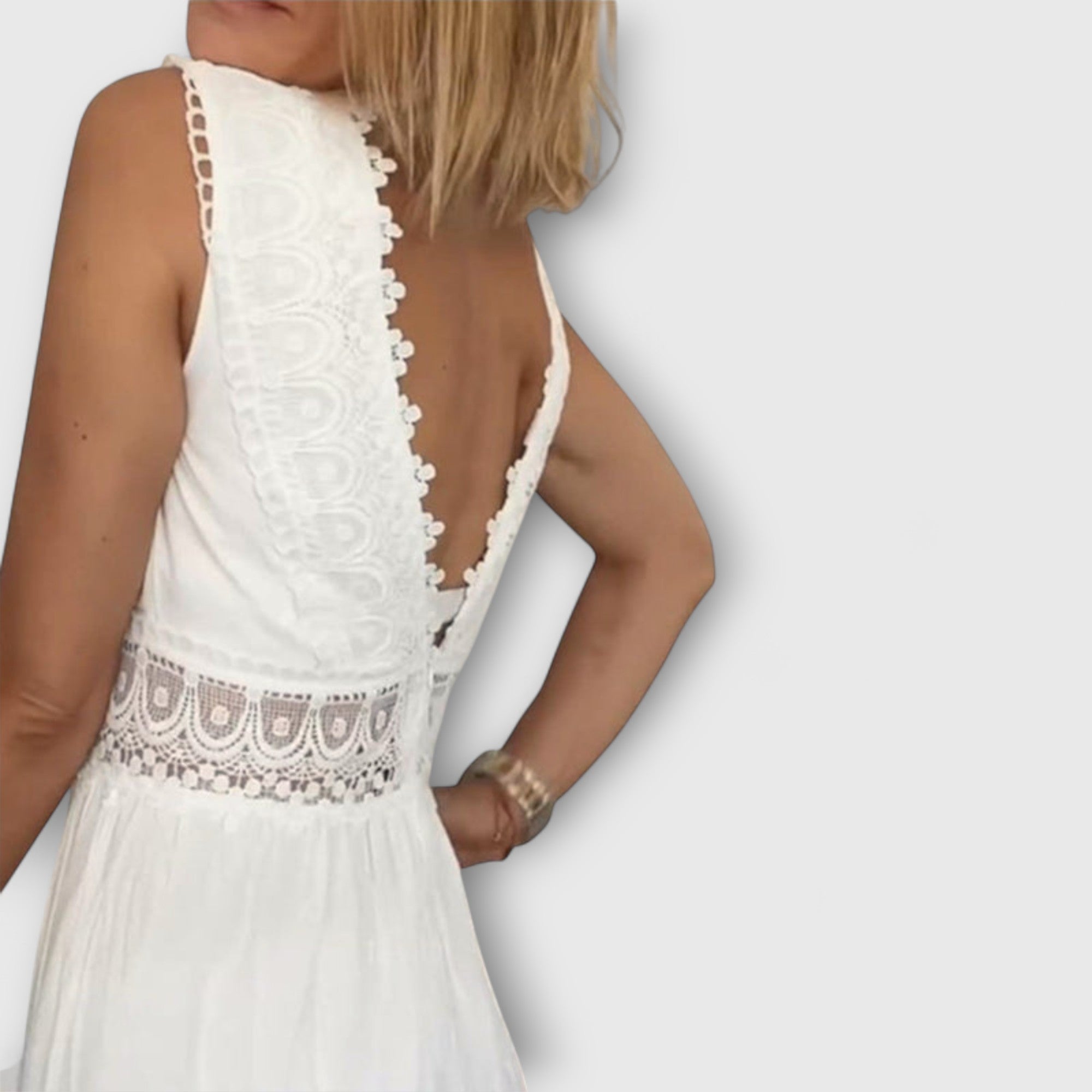 Elara™ | Lace V-Neck Dress